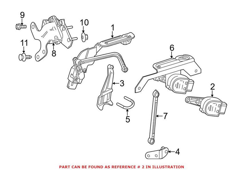 Mercedes Headlight Level Sensor 0045429918